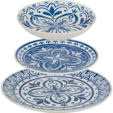 Atmosphera Manon 12 Pièces Bleu 26cm