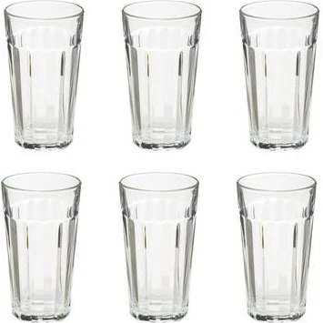 Lorenz'Eau - Lot de 6 gobelets hauts 35 cl transparent