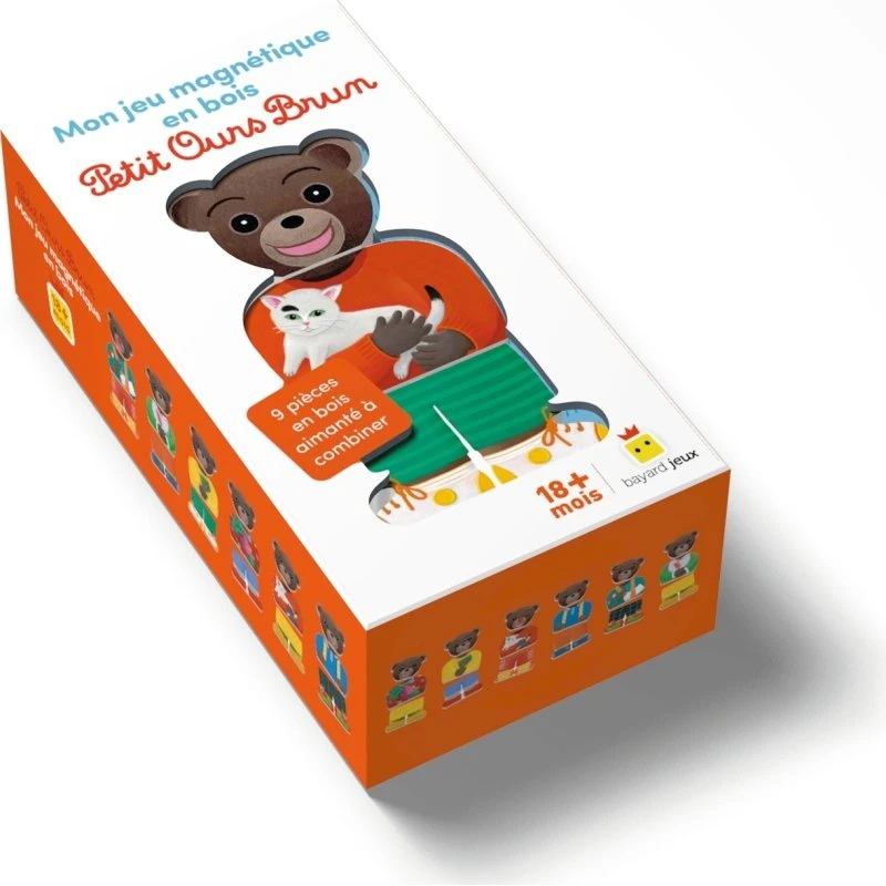 Petit Ours Brun - Jeu Magnétique en Bois