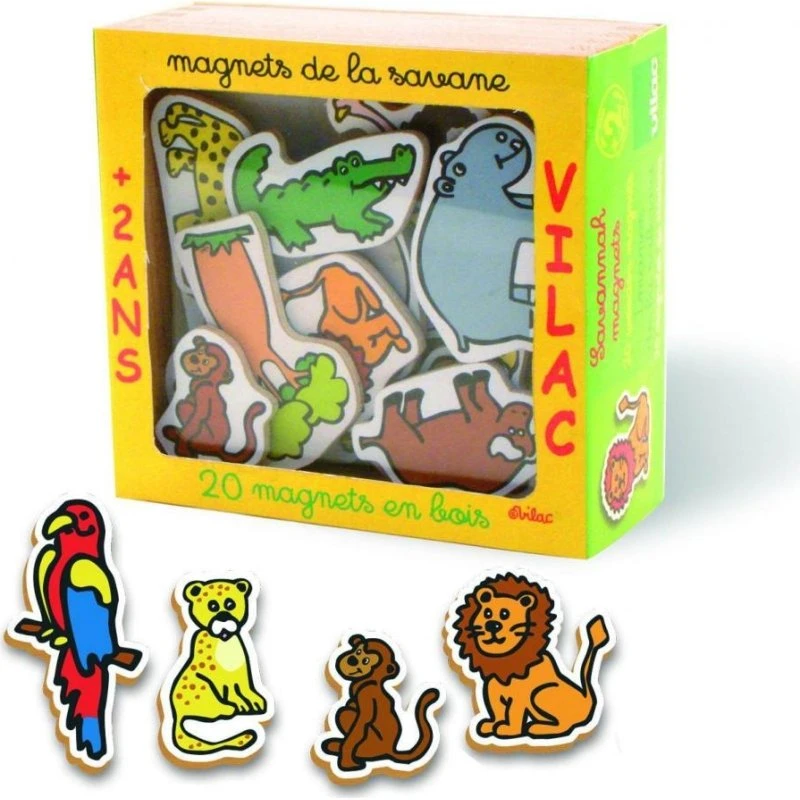 Magnets Savane - 20 magnets en bois