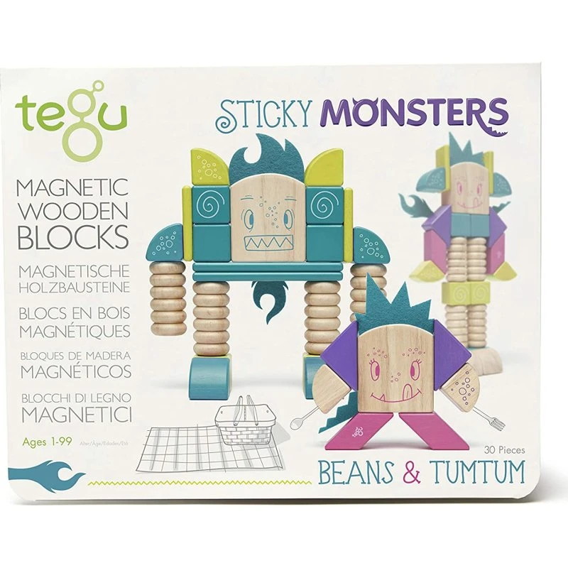 Tegu Sticky Monsters Beans and Tumtum - 30 pièces