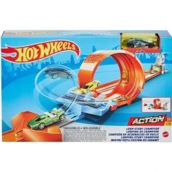 Hot Wheels Circuit Looping de Champion - 6 voitures + accessoires