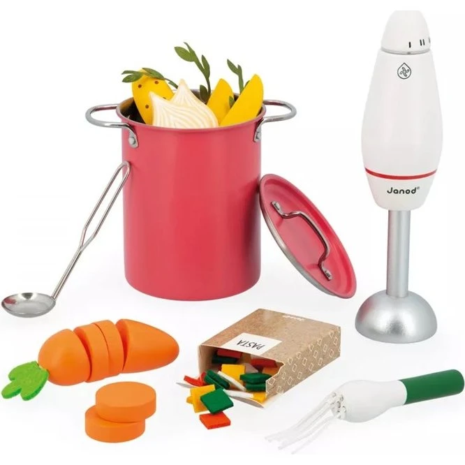 Janod Set de Soupe en Bois 43 Pièces