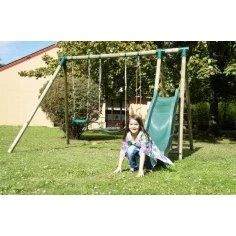 Balançoire Vis-à-Vis - Portique Enfant Bois Pin Traitée