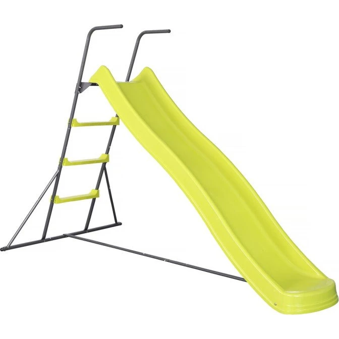 Poly Toboggan de Jardin à Double Vague Vert 240 x 120 x 156 cm