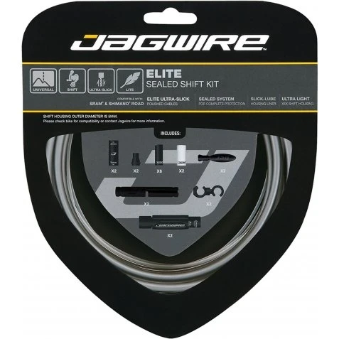 Jagwire Elite Kit Câble/Gaine Dérapport 2X Noir
