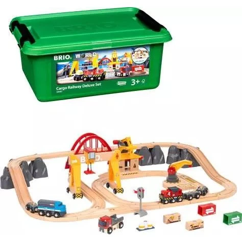 BRIO Coffret Grues et Chargements - Circuit train 54 pièces