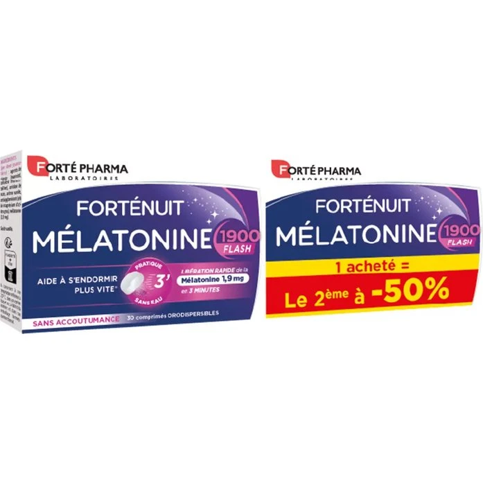 Forte Pharma FortéNuit Mélatonine 1900 Flash 2x30