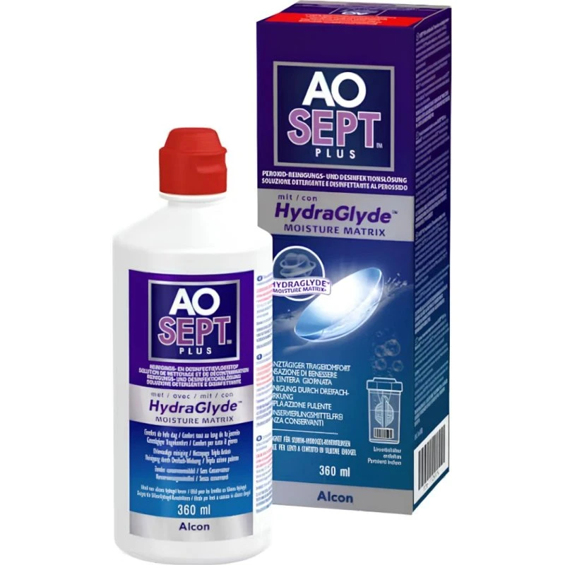 Alcon Aosept Plus avec Hydraglyde - Solution 360ml