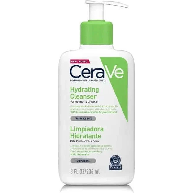 CeraVe Gel nettoyant hydratant pour peaux normales à sèches, 236 ml