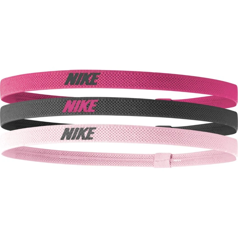 Nike Elastic Headbands 2.0 - Lot de 3 - Spark/Gridiron/Pink