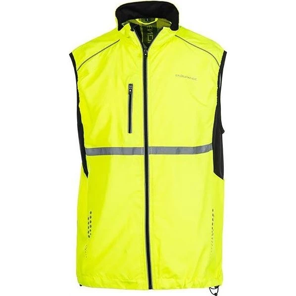 Endurance Laupen Gilet de Running Réfléchissant Jaune Sécurité