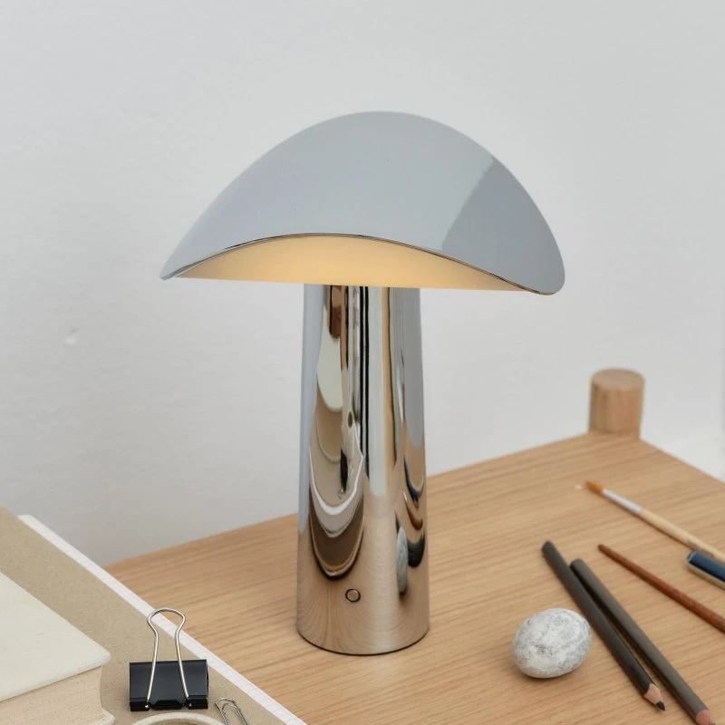 GEJST Lium Lampe à poser rechargeable LED, chrome