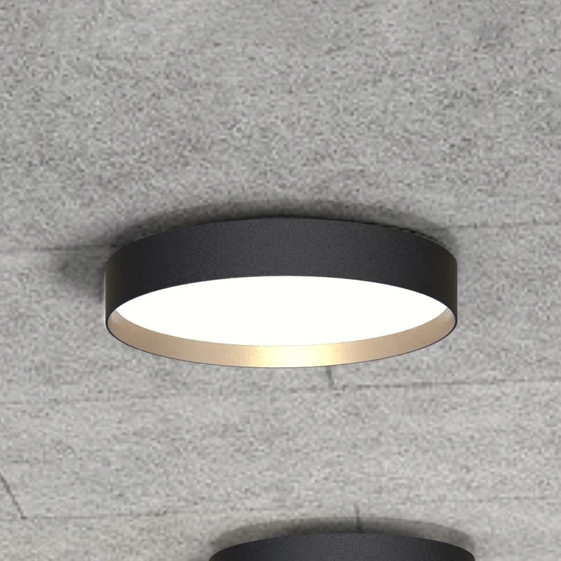 Loom Design Plafonnier LED Lucia 35 cm Noir et Or