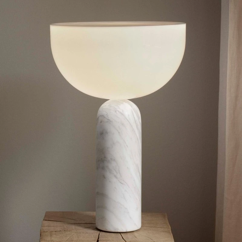 New Works Kizu Large - Lampe à poser en marbre blanc