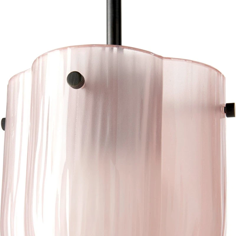 Gubi Suspension Seine - Laiton Antique et Verre Corail