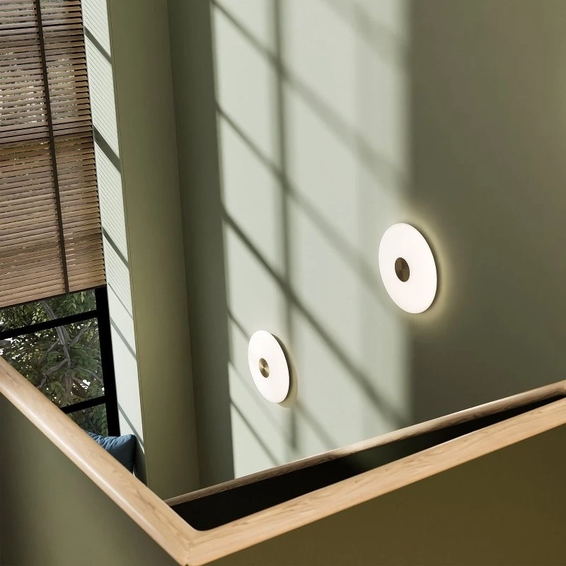 Northern Applique murale LED Glint, Ø 25 cm, Verre blanc opale