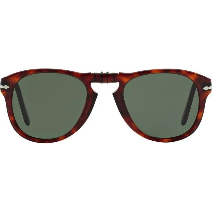 Persol PO 0714 Folding Lunettes de Soleil Havane Vert 52mm