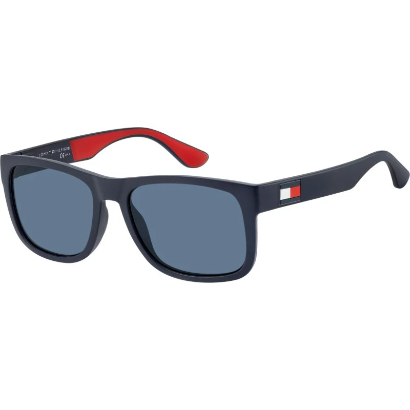 Tommy Hilfiger Homme Lunettes de Soleil TH 1556/S Bleu Carré