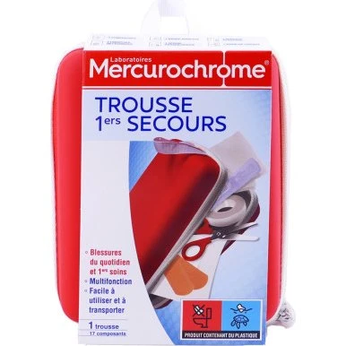 Mercurochrome Trousse 1er secours 17 composants