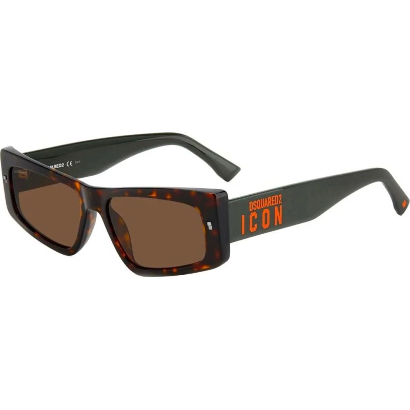 Dsquared2 Icon 0007/S Lunettes de Soleil Homme Havane Géométrique