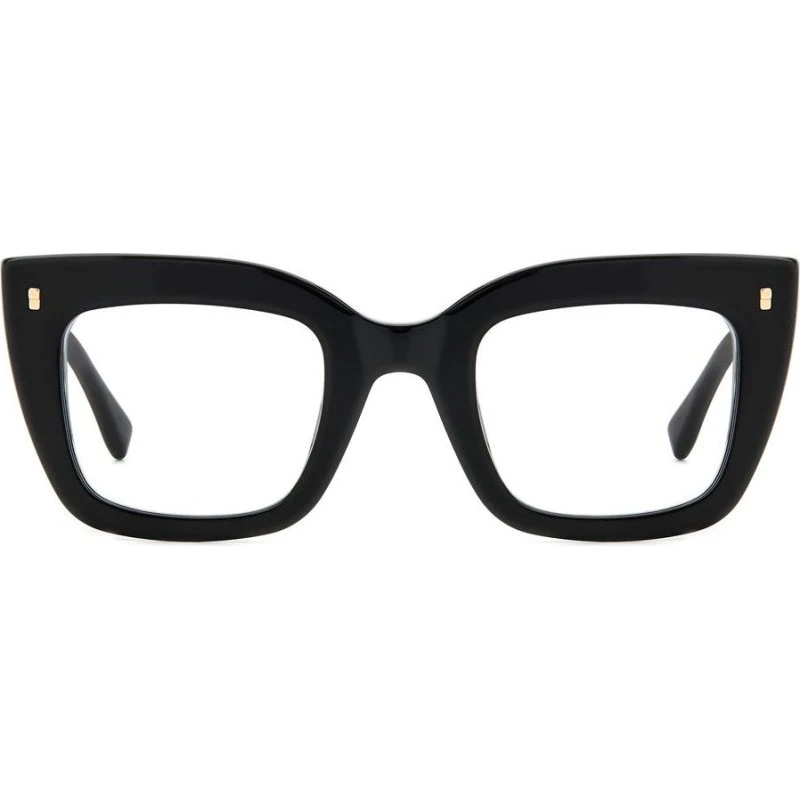 Dsquared2 D2 0099 Lunettes de Vue Carrées Noires pour Femme