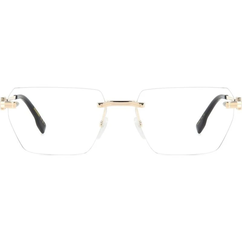 Dsquared2 D2 0102 Lunettes de Vue Homme Doré Géométrique