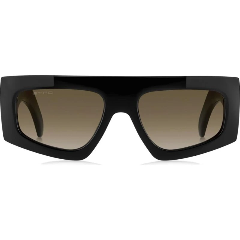 Etro Lunettes de Soleil Carrées Unisexe Noir et Marron Dégradé