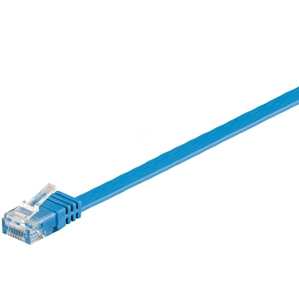 Câble plat Cat6 bleu 0,50 m