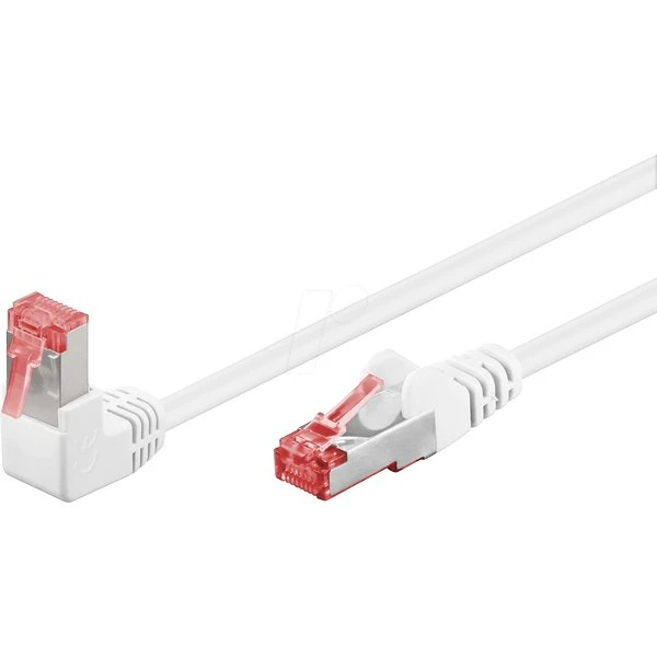 Goobay CAT6 S/FTP coudé 90° blanc 1m