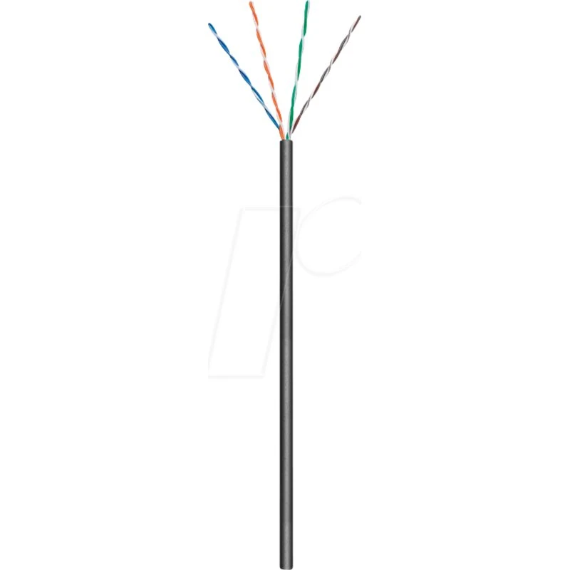 Goobay Câble Réseau Cat 6 Extérieur 100 m Noir