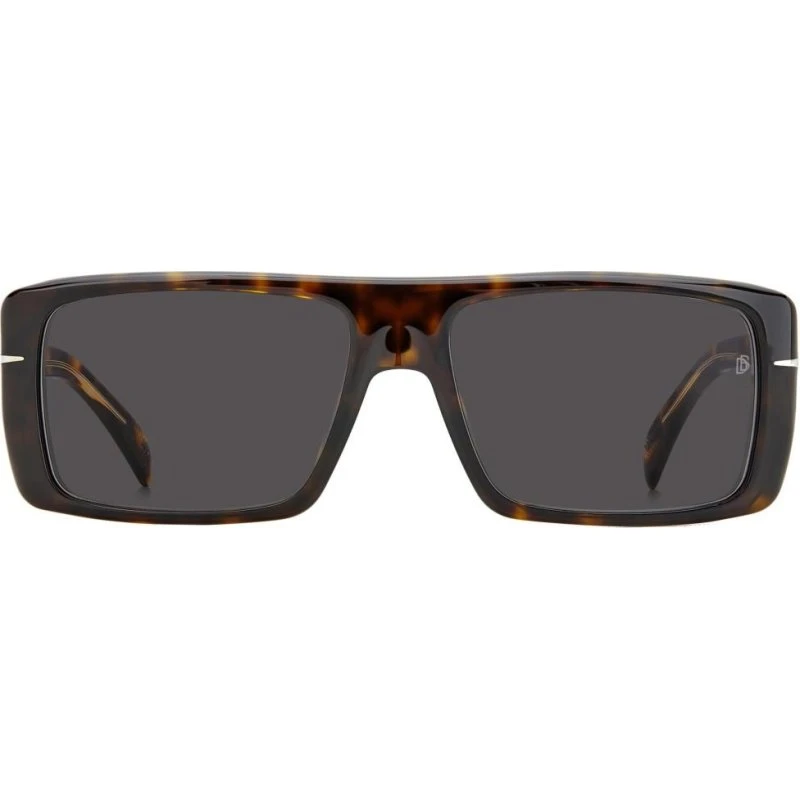 David Beckham DB 7063/S Lunettes de Soleil Homme Havane Géométrique