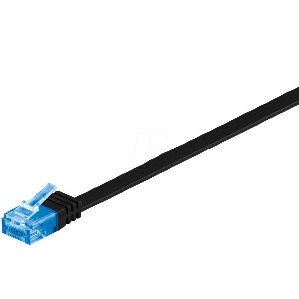 GOOBAY Câble Ethernet Cat6a Plat 50 cm Noir