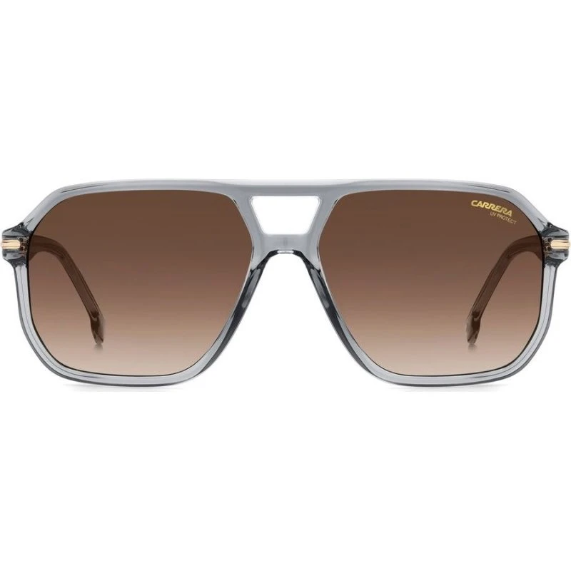 Carrera 302/S Lunettes de Soleil Homme Carrées Grises et Marron