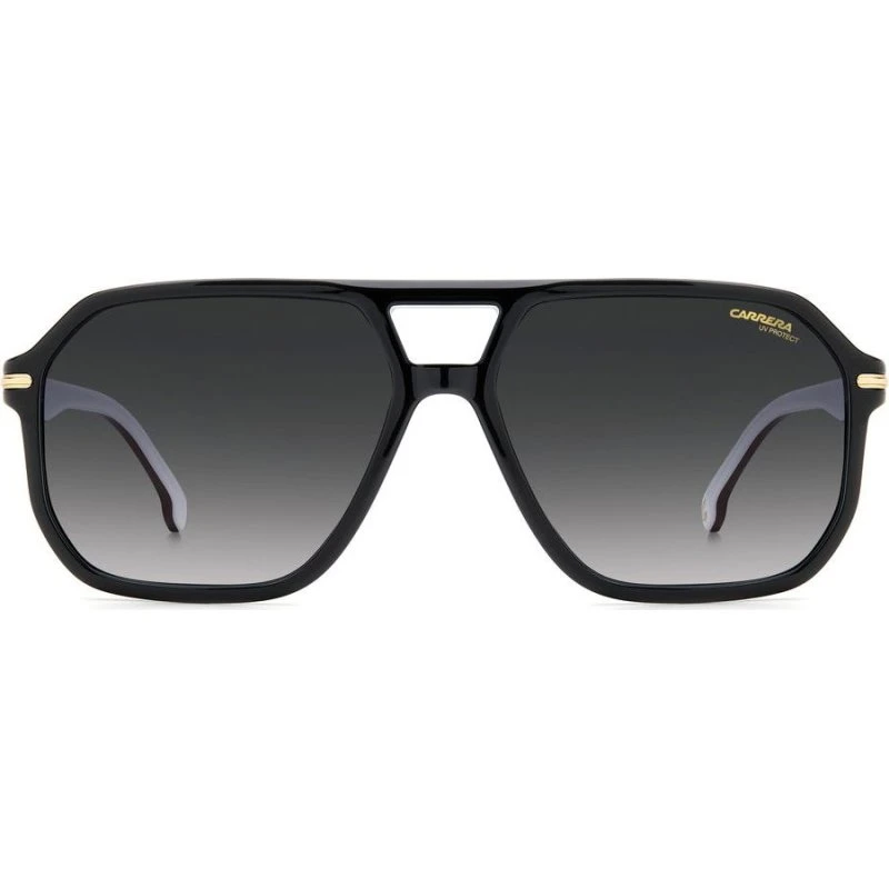 Carrera 302/S Lunettes de Soleil Homme Carrées Noires et Grises