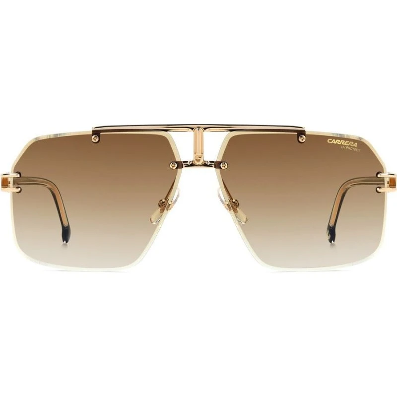 Carrera 1054/S Lunettes de Soleil Homme Carrées Noir/Or
