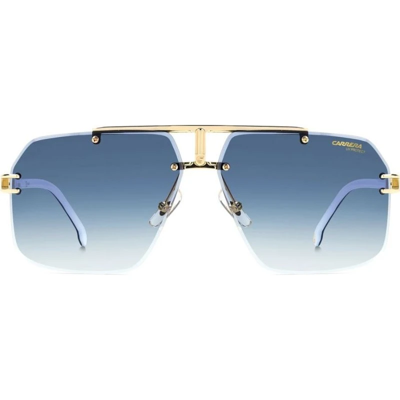 Carrera 1054/S Lunettes de Soleil Homme Carrées Dorées et Bleues