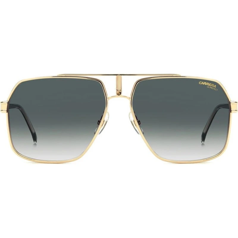 Carrera 1055/S Lunettes de Soleil Homme Carrées Dorées et Vertes