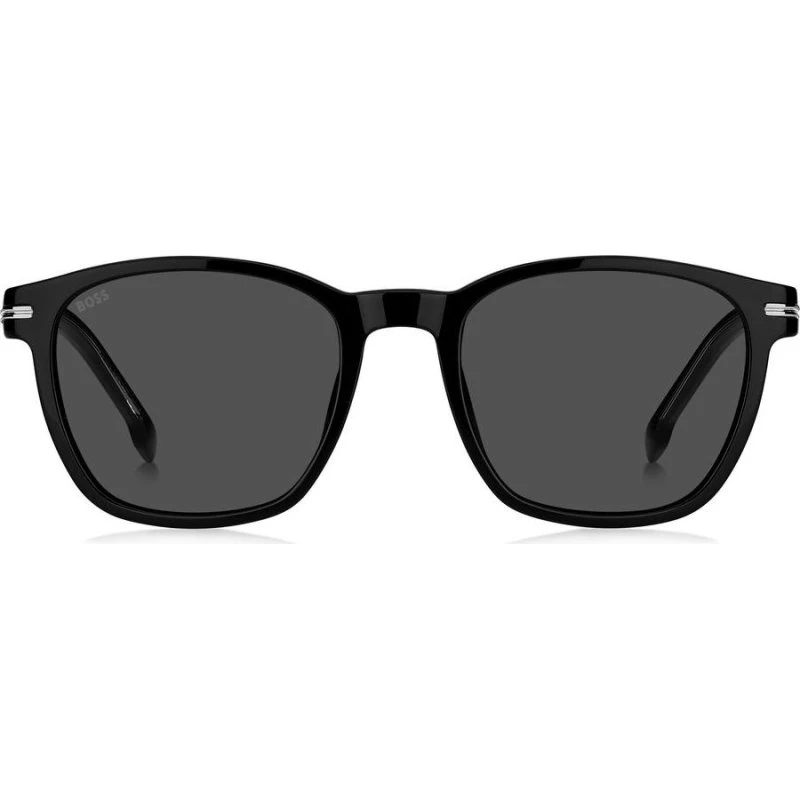 Boss BOSS 1505/S Lunettes de Soleil Homme Carrées Noires et Grises