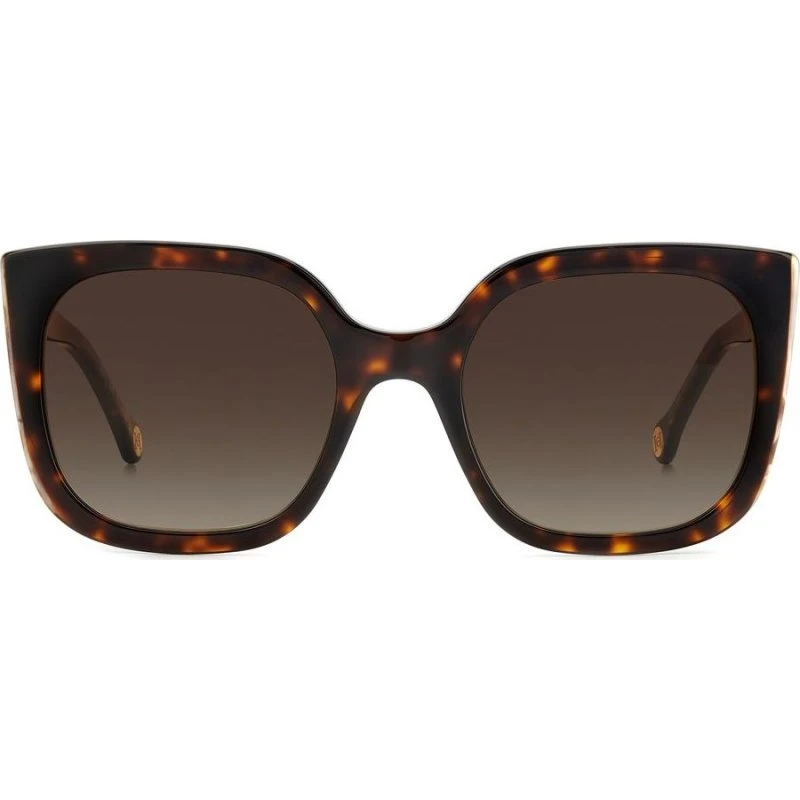 Carolina Herrera Lunettes de Soleil HER 0128/S Carrées Havane