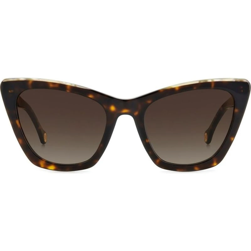 Carolina Herrera HER 0129/S Lunettes de Soleil Carrées Havane