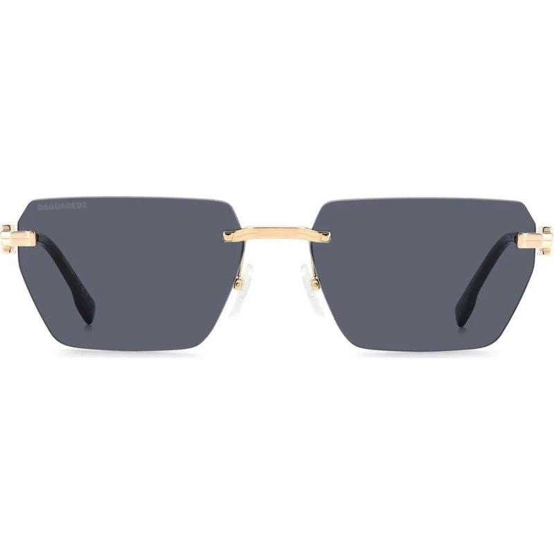 Dsquared2 D2 0102/S Lunettes de Soleil Homme Or et Gris 58mm