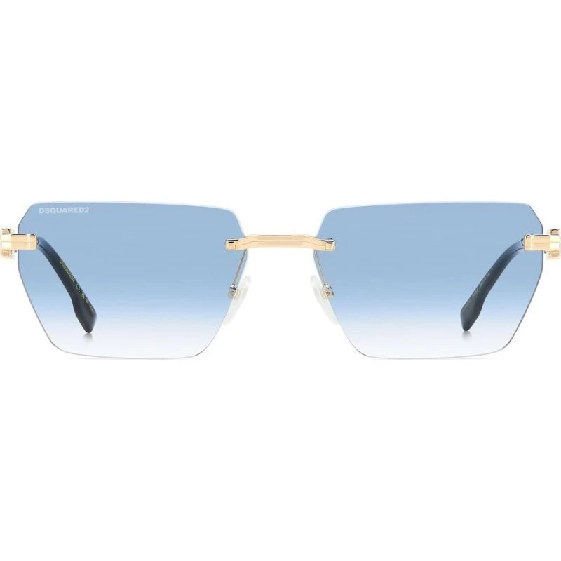 Dsquared2 D2 0102/S Lunettes de Soleil Homme Or et Bleu 58mm