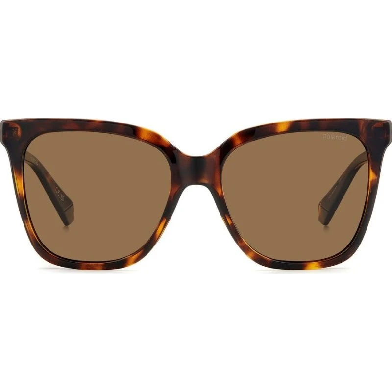 Polaroid PLD 4155/S/X Lunettes de Soleil Carrées Havane Polarisées