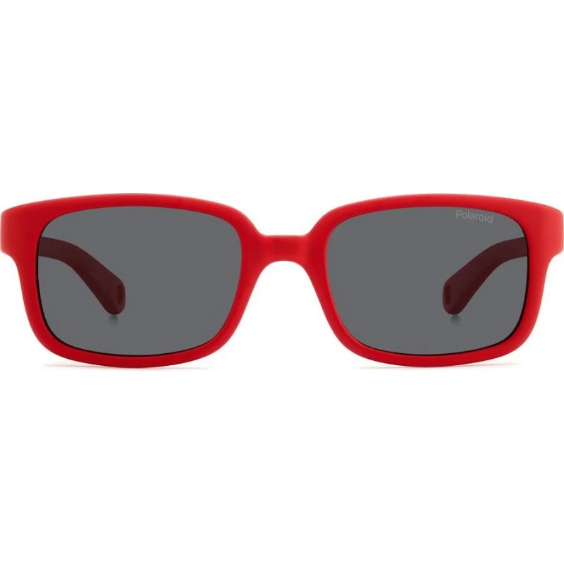 Polaroid Junior PLD K008/S Lunettes de Soleil Enfant Rouge et Gris
