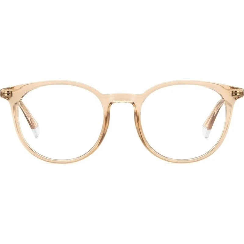 Polaroid PLD D496 Lunettes de Vue Géométriques Marron et Beige