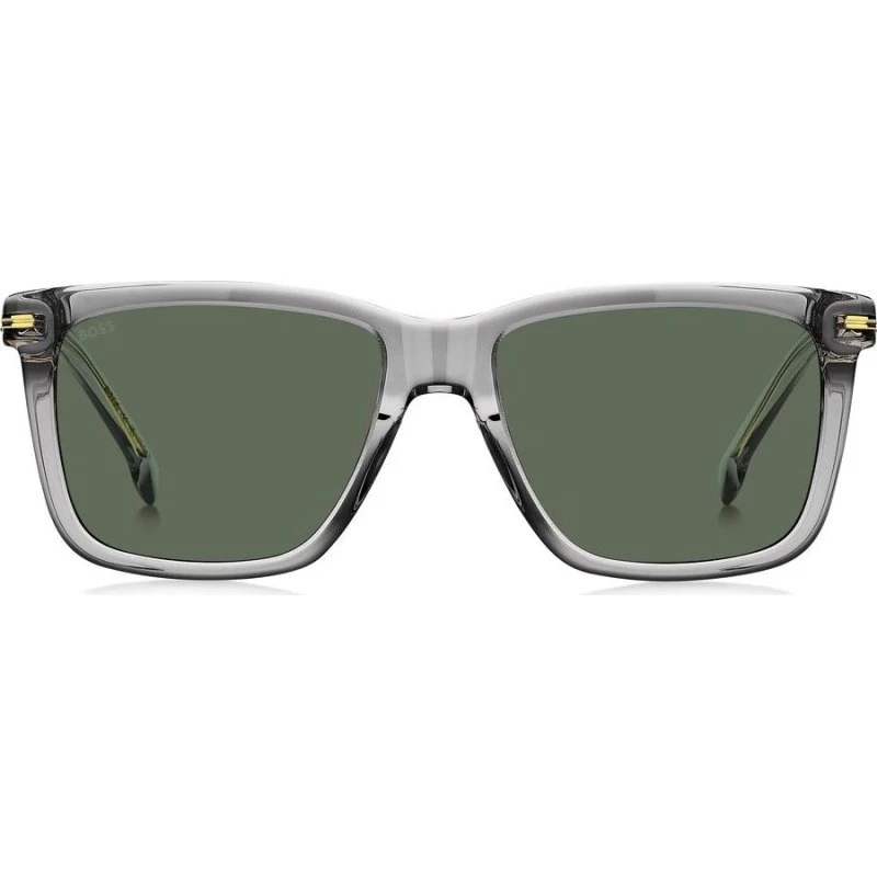 Boss 1598/S Lunettes de Soleil Homme Carrées Grises et Vertes