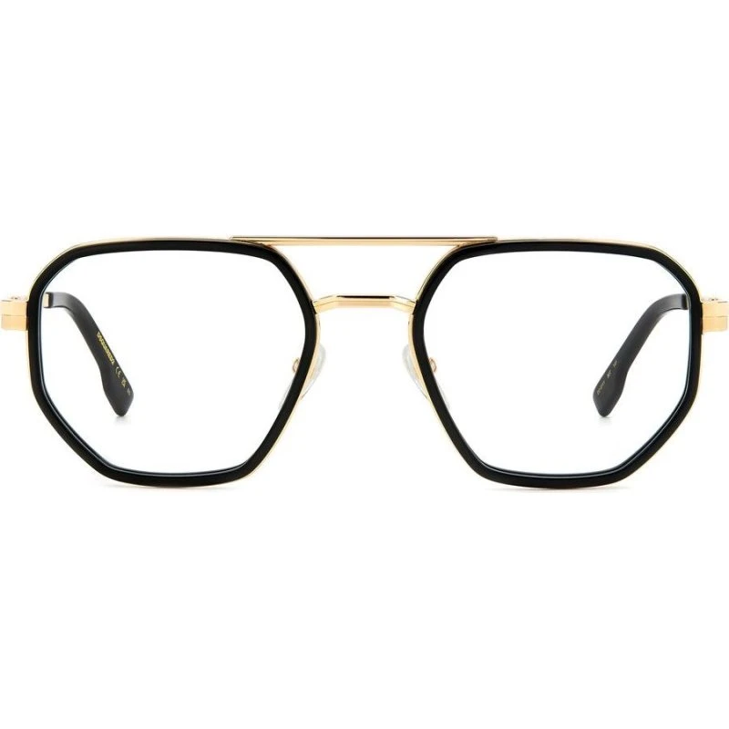 Dsquared2 D2 0111 Lunettes de Vue Homme Géométriques Noires
