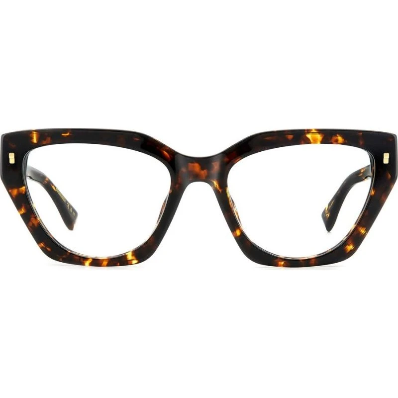 Dsquared2 D2 0117 Lunettes de Vue Femme Géométriques Havana