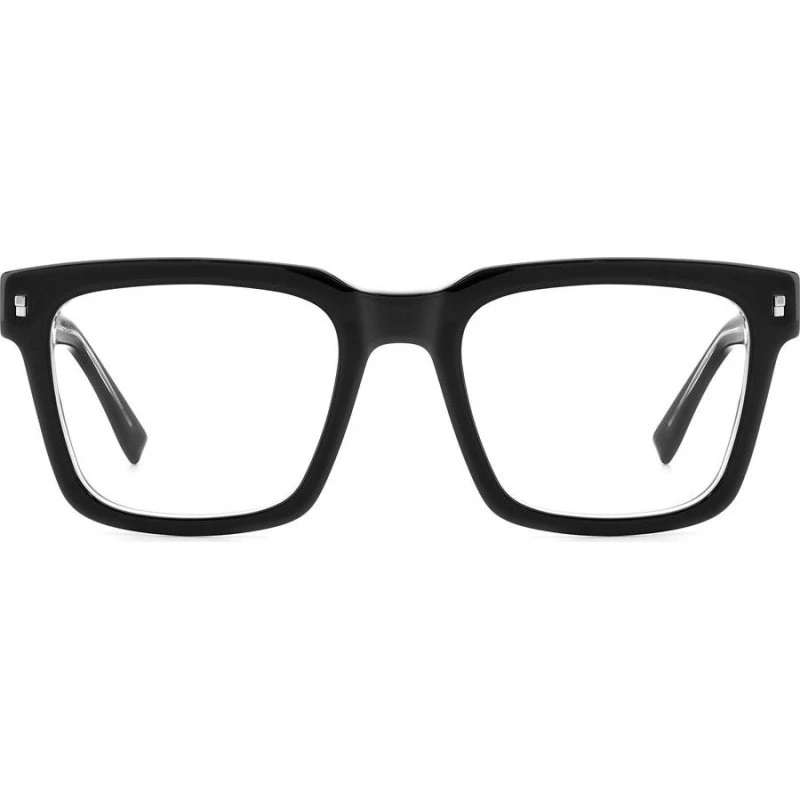 Dsquared2 Icon 0013 Lunettes de Vue Homme Carrées Noir Cristal